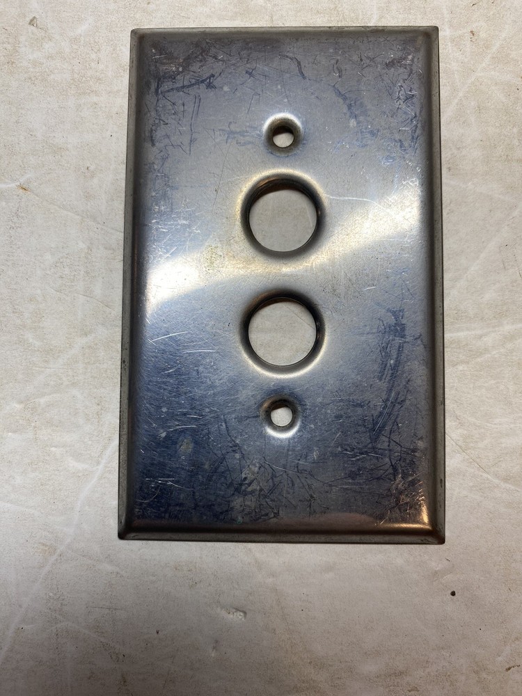 Vintage Single Gang Push Button Switch Cover Plate