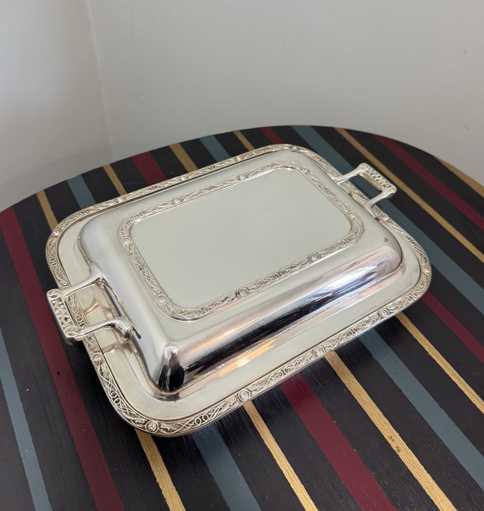 Vintage W. GREENWOOD & SONS Silver Plate Rectangular Entree Serving Dish