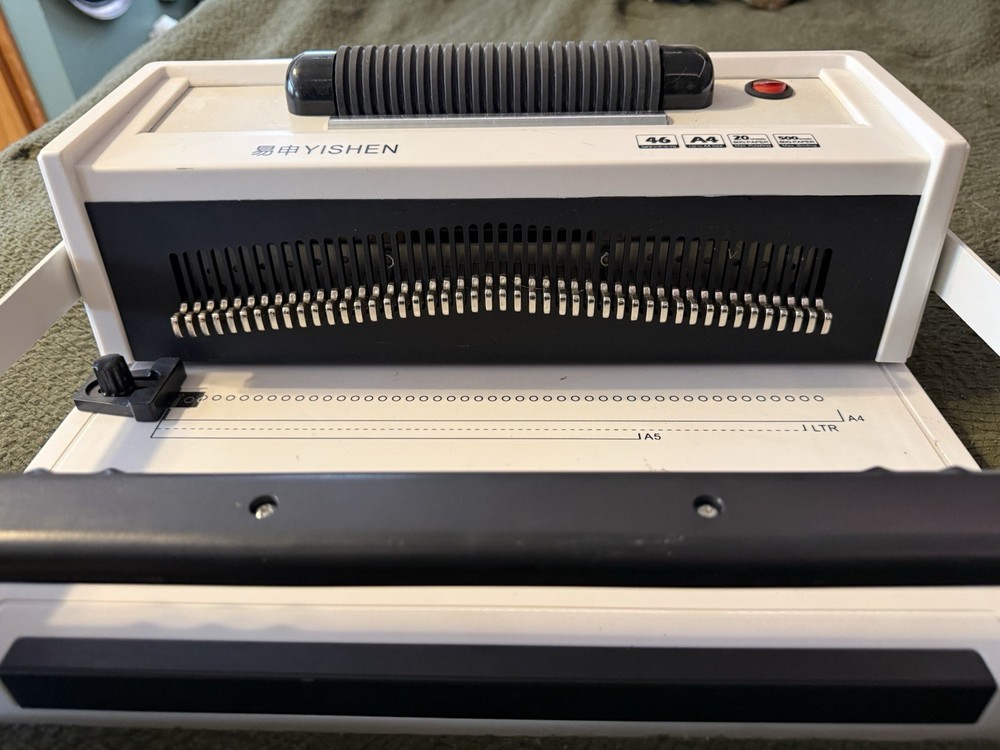YISHEN S-20A CoilBind Office Binding Machine Document Binder