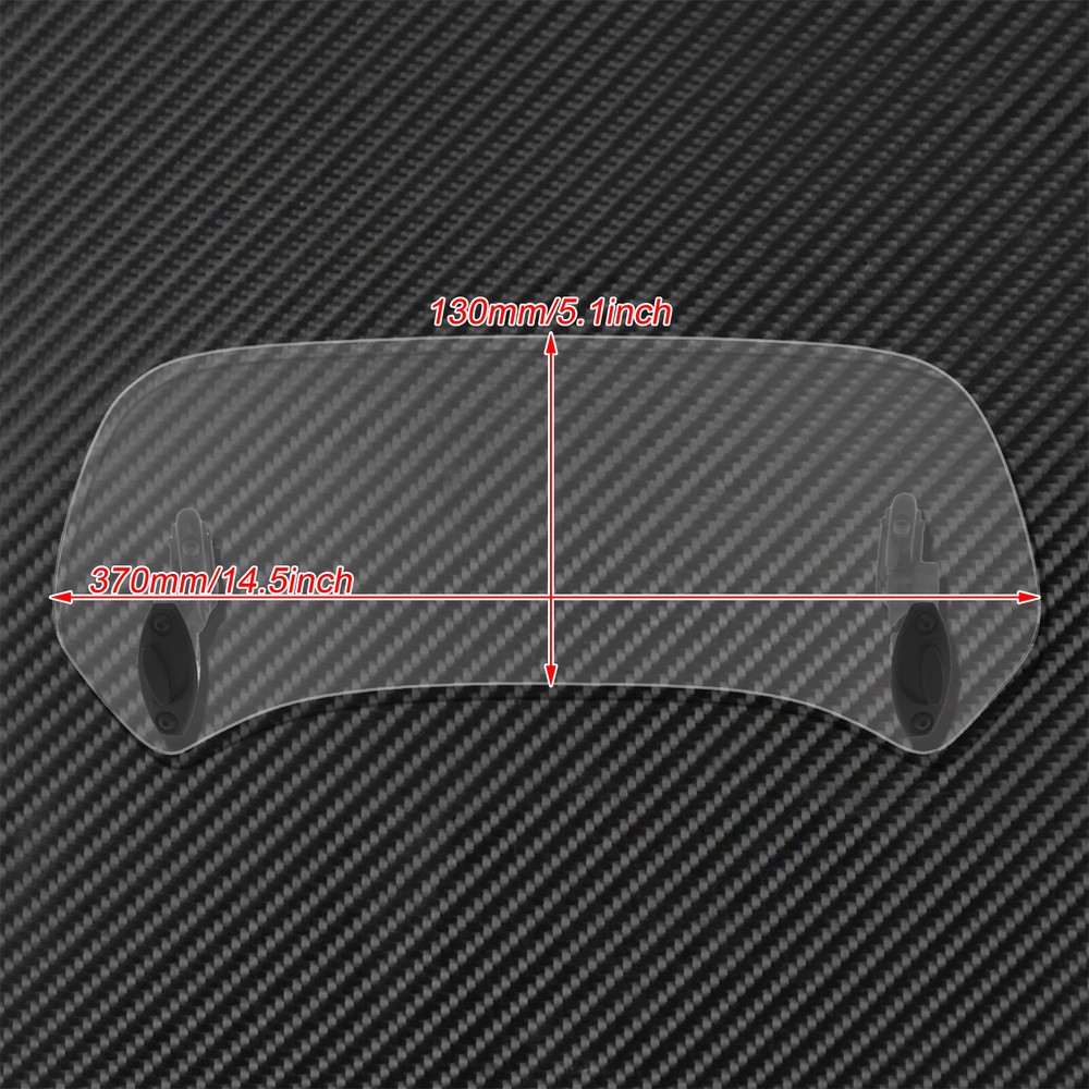Motorcycle Clip On Adjustable Windshield Spoiler Windscreen Extension Deflector
