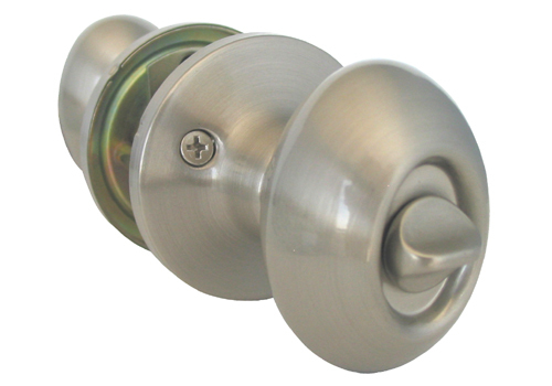 Privacy Brushed Nickel Egg Oval Shape Handle Knobs Door Lock Bedroom Bathroom