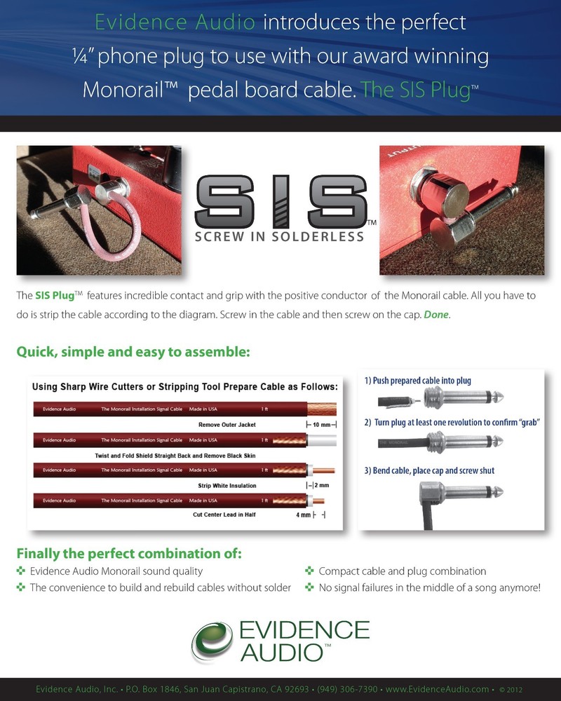 Evidence Audio * Monorail * 10 feet bulk cable - in Graphite Black