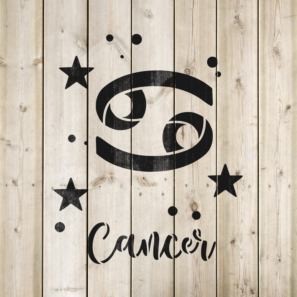 Cancer Zodiac Symbol Stencil
