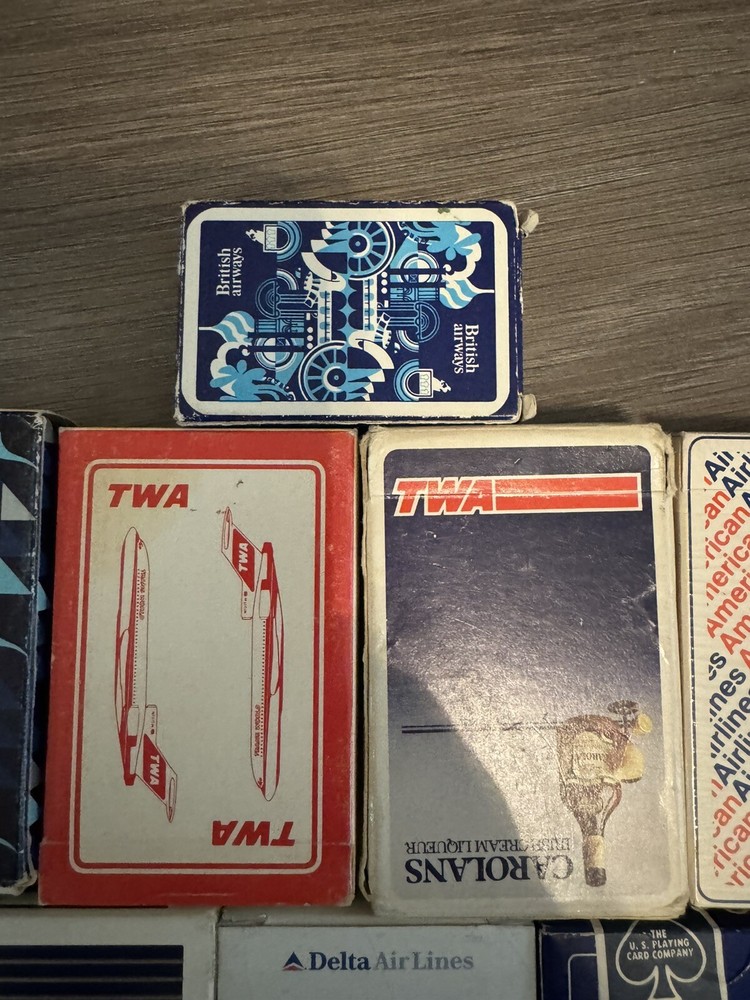 vintage airline playing cards