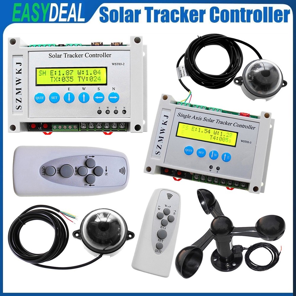 WST03-3/WST03-2 Solar Panel Tracker Controller W/ IR Remote Wind Speed Sensor EL