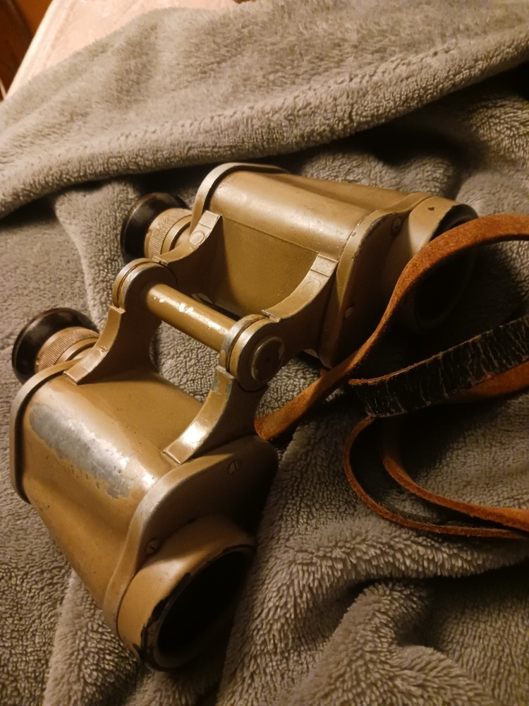ORIGINAL German WW2 Tan 6x30 Diesntglas Binoculars - CAG