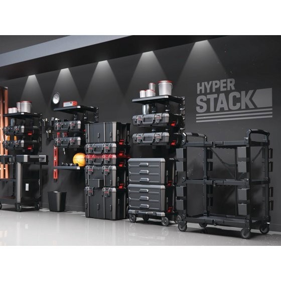 Hyper Tough Hyper Stack 3-Pc Modular Rolling Toolbox System - Black