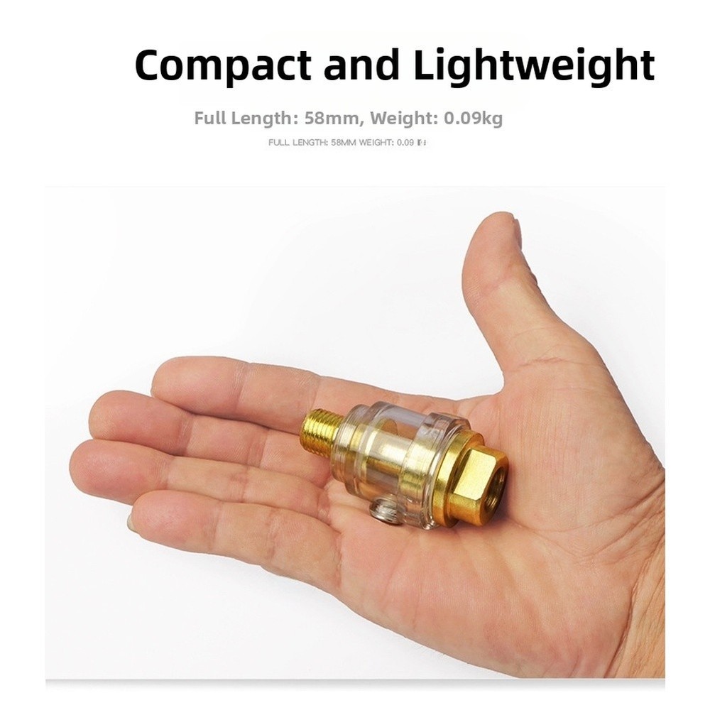 Copper Plated Iron Automatic Oil Feeder for MINI Pneumatic Tools 1/4 NPT Thread