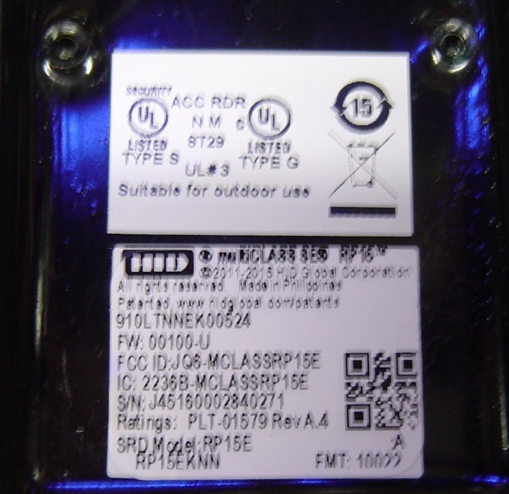 HID SE Class RP15E Mullion Card Reader HID reader 910LTNNEK00524