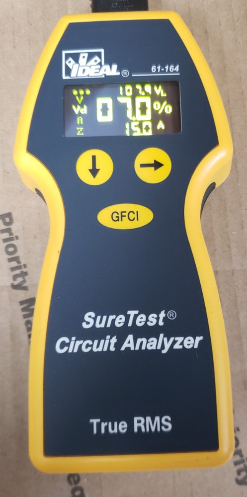 Ideal 61-164 SureTest Circuit Analyzer True RMS (TURNS ON)