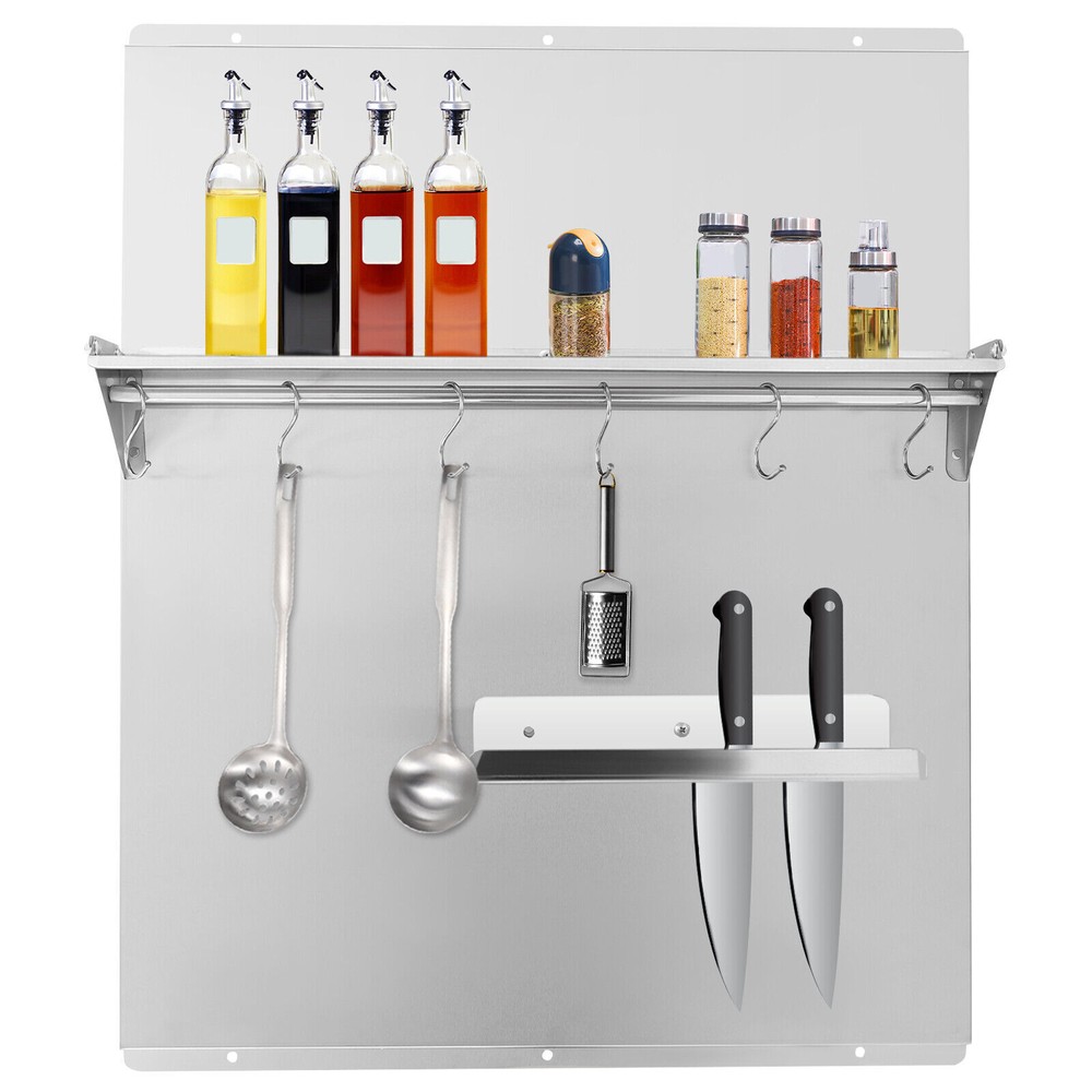 Stylish Range Backsplash for Kitchen with Storage Shelf - Wall Mounted