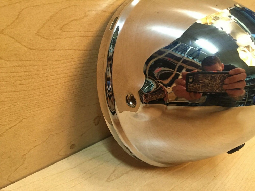 Custom Side Mount Headlight Bucket Kit 5 3/4" Chrome Harley Chopper Bobber