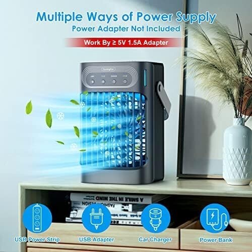 Air Cooling Fan Evaporative Cooler with 3 Cool Mist Speeds