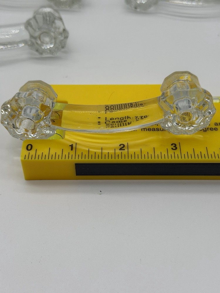 Vintage Clear Glass Drawer Pull 3” Center Cabinet Handle Replacement