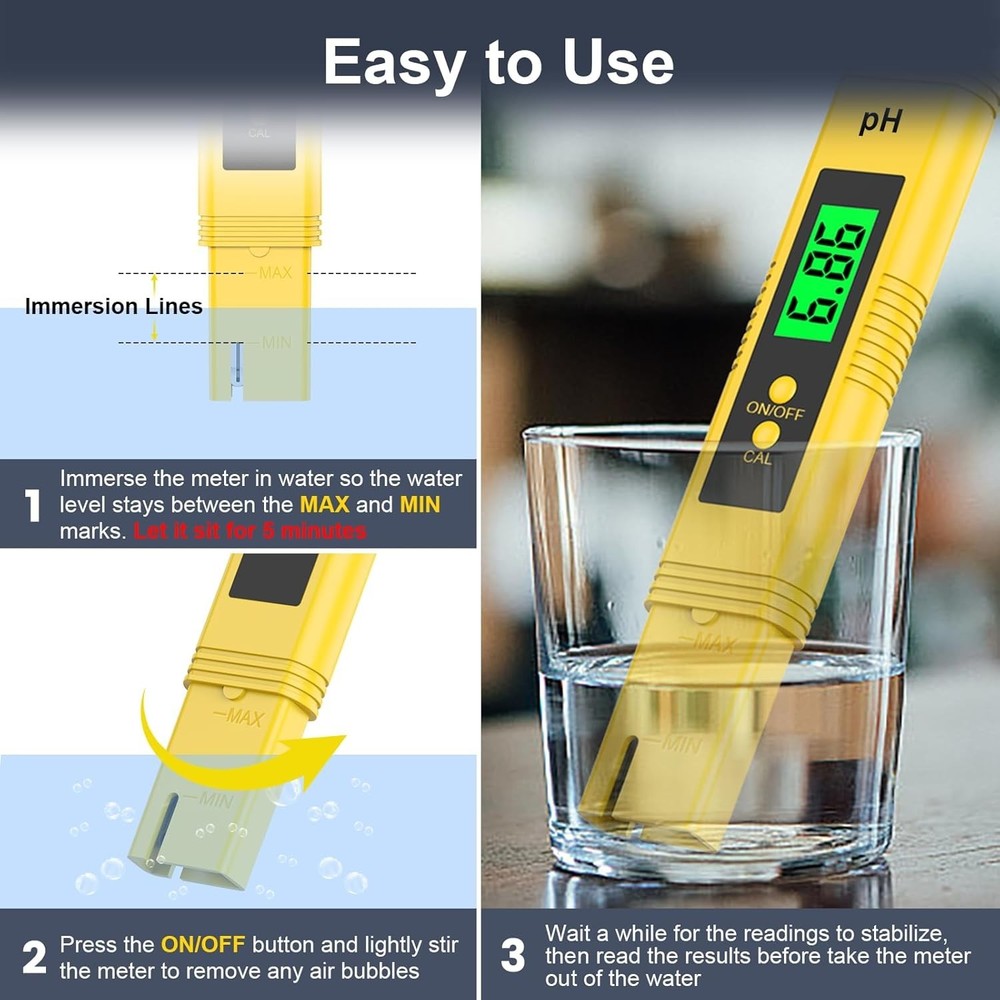 Lightweight Digital pH Meter for Accurate Water Quality Testing - User Friendly