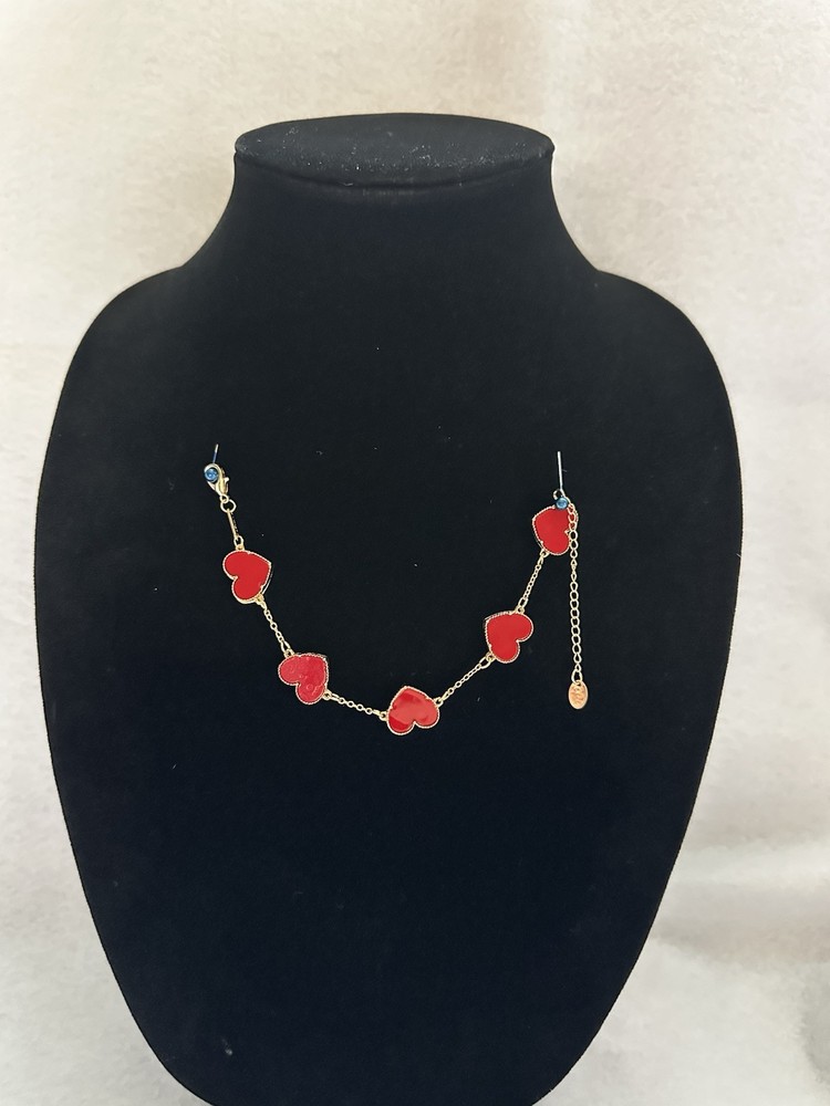 Reversible Heart Bracelet Red