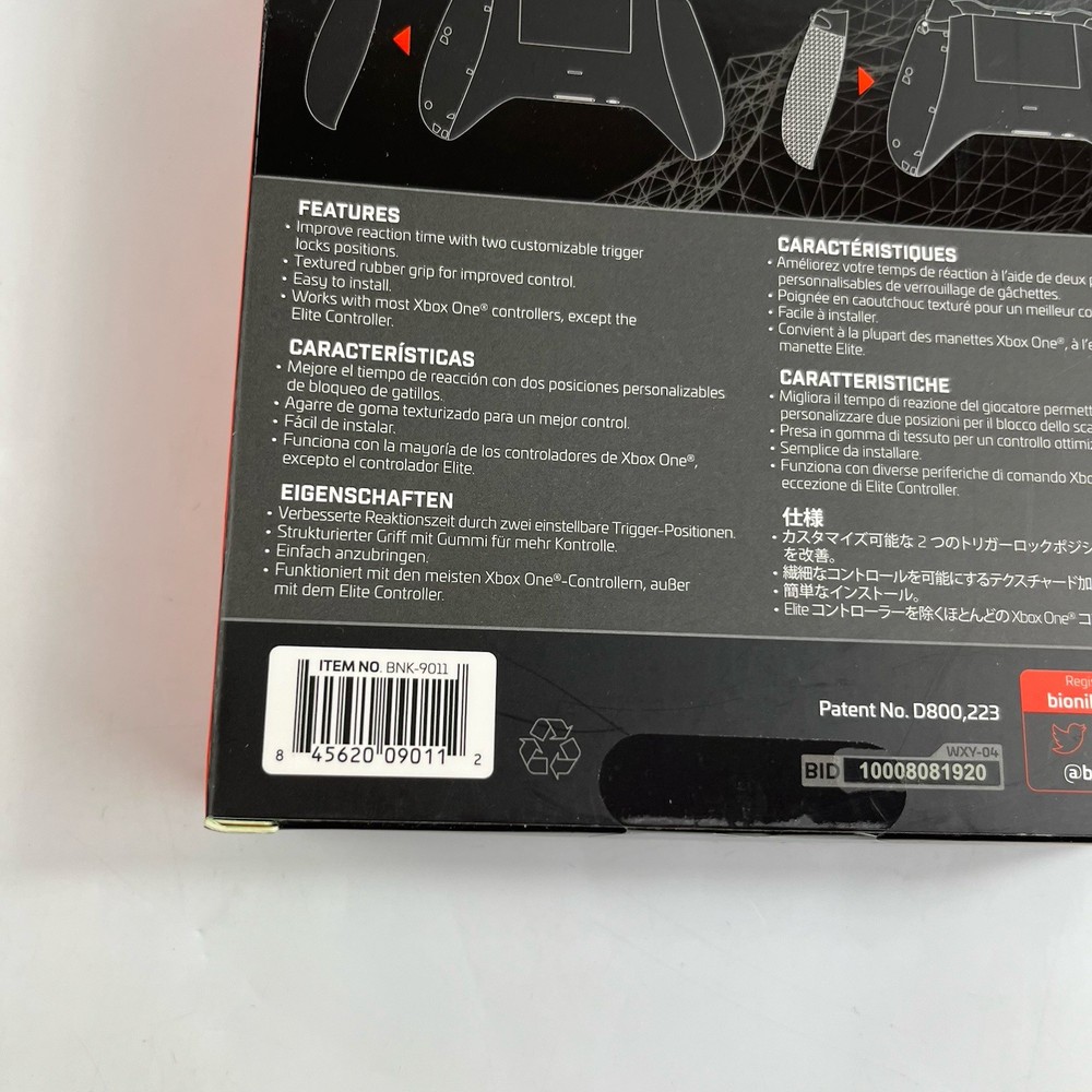 BIONIK Xbox One Quickshot Custom Controller Grip And Dual Trigger Locks