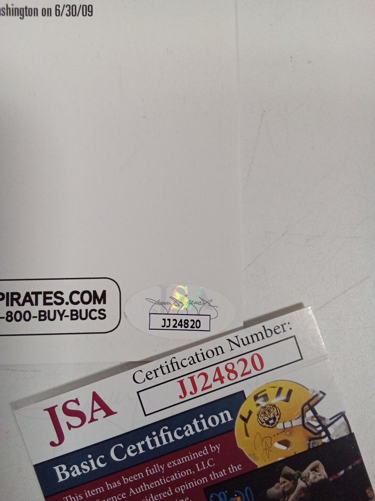 Joel Hanrahan Signed Pirates Over Sized 4x6 Card JSA -* #