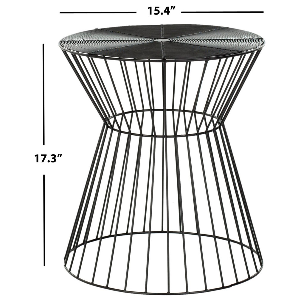 SAFAVIEH Adele Iron Wire Stool | Black |