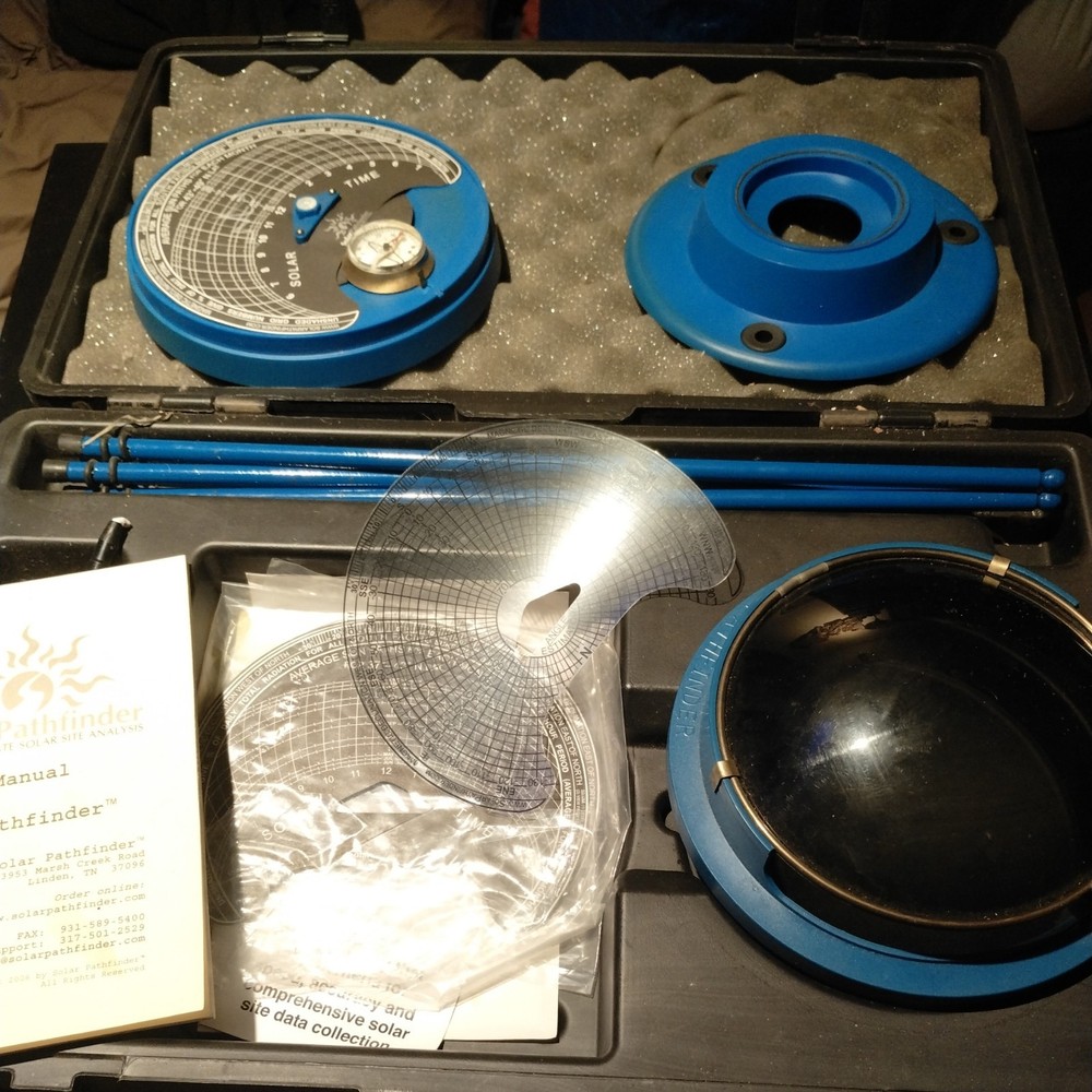 Solar Pathfinder Site Analysis Tool Kit with Tripod PlasticStorage Carry Case