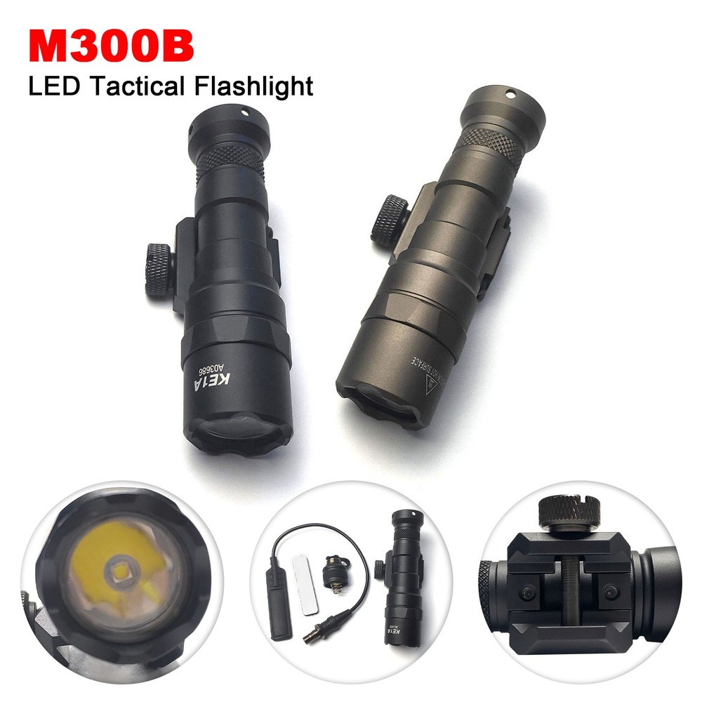 M300B M600C M340C Mini Light LED Weapon Flashlight with Remote Switch & Tail cap