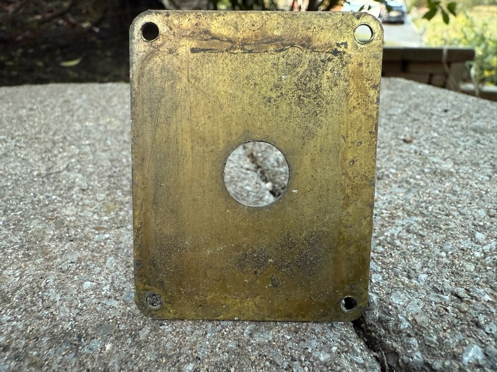 Vintage Brass Badge w/ Reverse & Forward