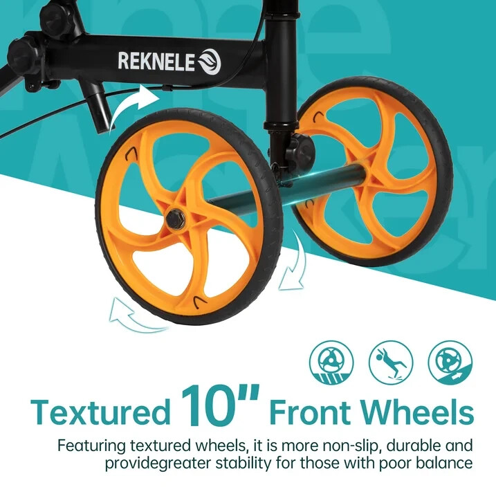 Elenker Steerable Knee Scooter with 10" Front Wheels