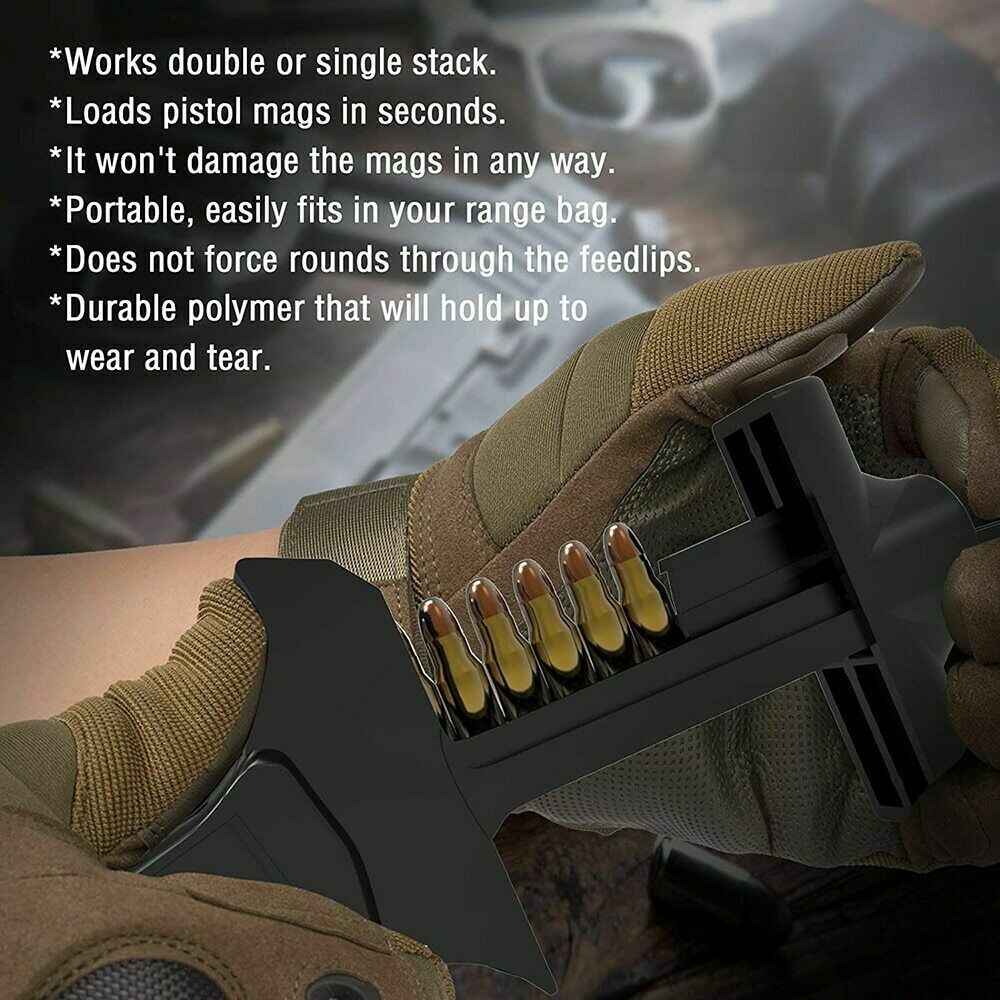 1pc Tactical Systems Speed Loader for 9mm-40Cal Magazines Universal Black