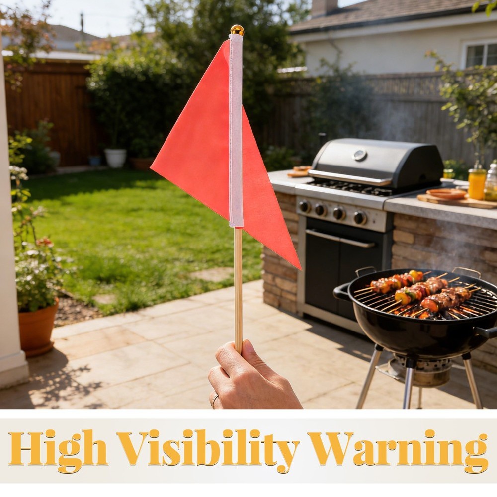 16pcs Marking Flags, Triangular Marker Flags for Yard & Lawn, Boundary & Dog