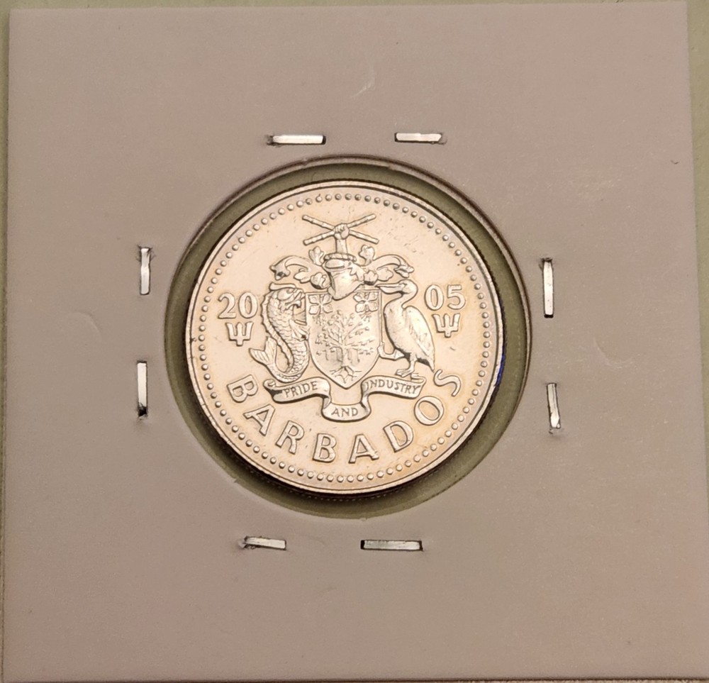 Barbados coin, 25 Cents, 2005