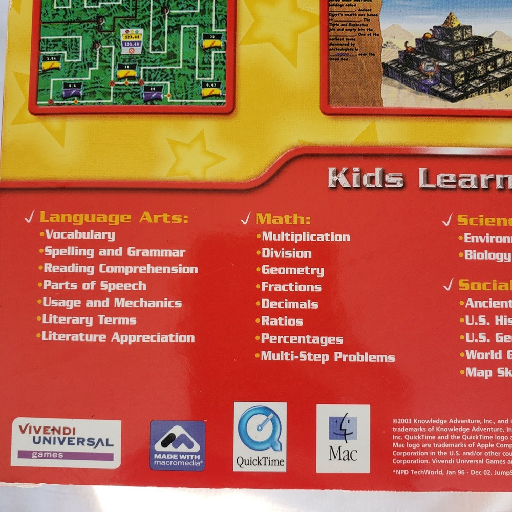 4th 5th Grade 3 CD Math Science Language Kids Education Jump Start Advanced PC