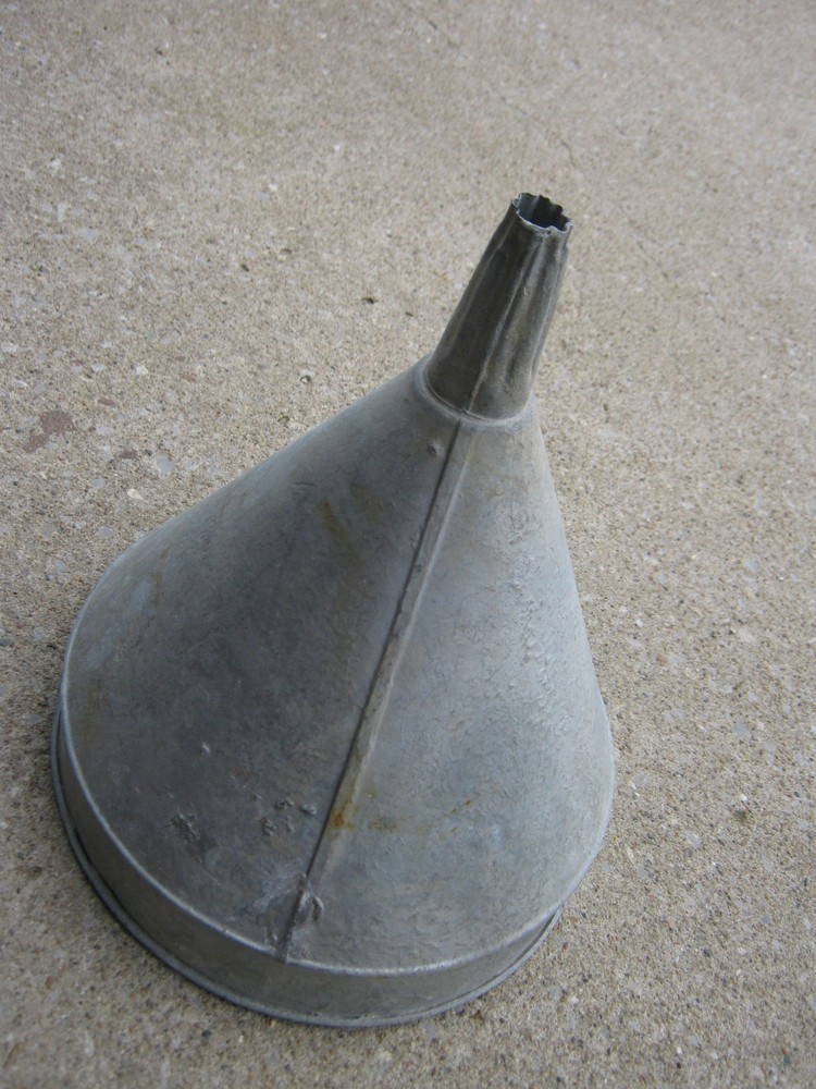 Vintage Galvanized Metal Funnel