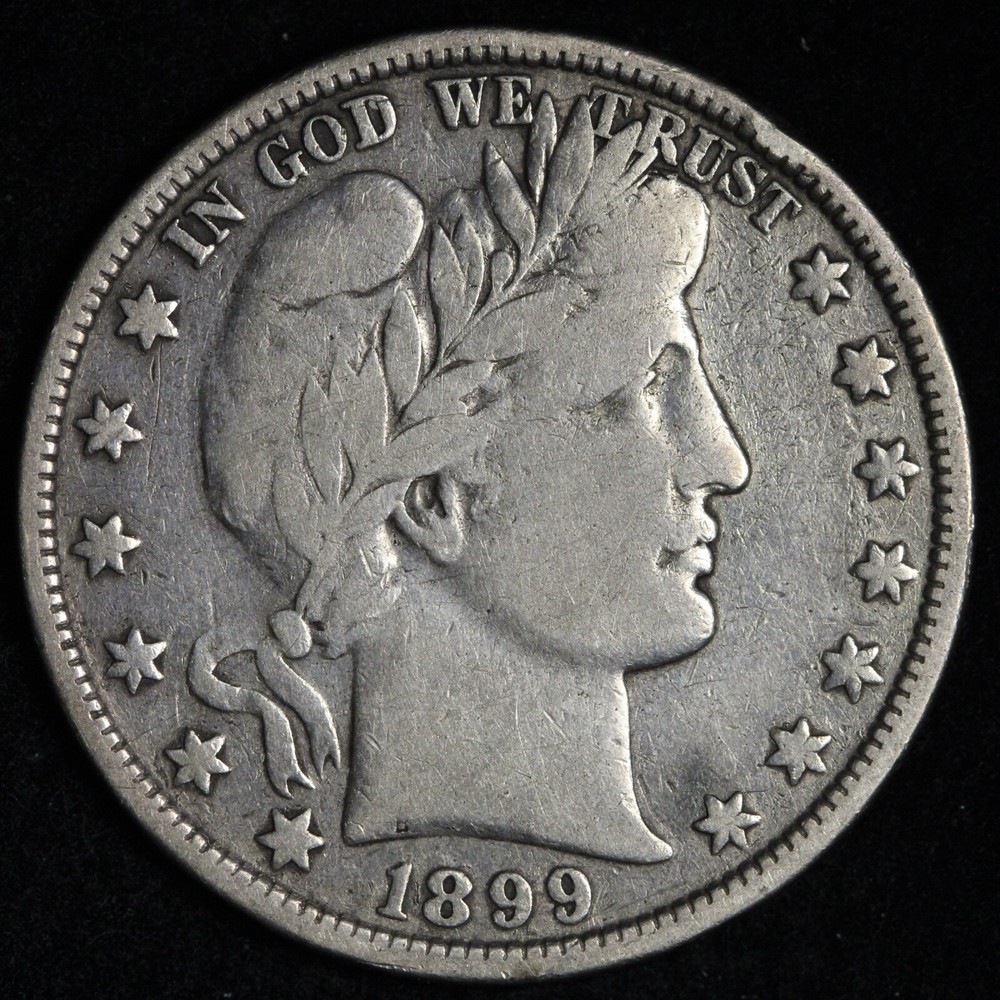 1899 Barber Silver Half Dollar VF E280 QNR