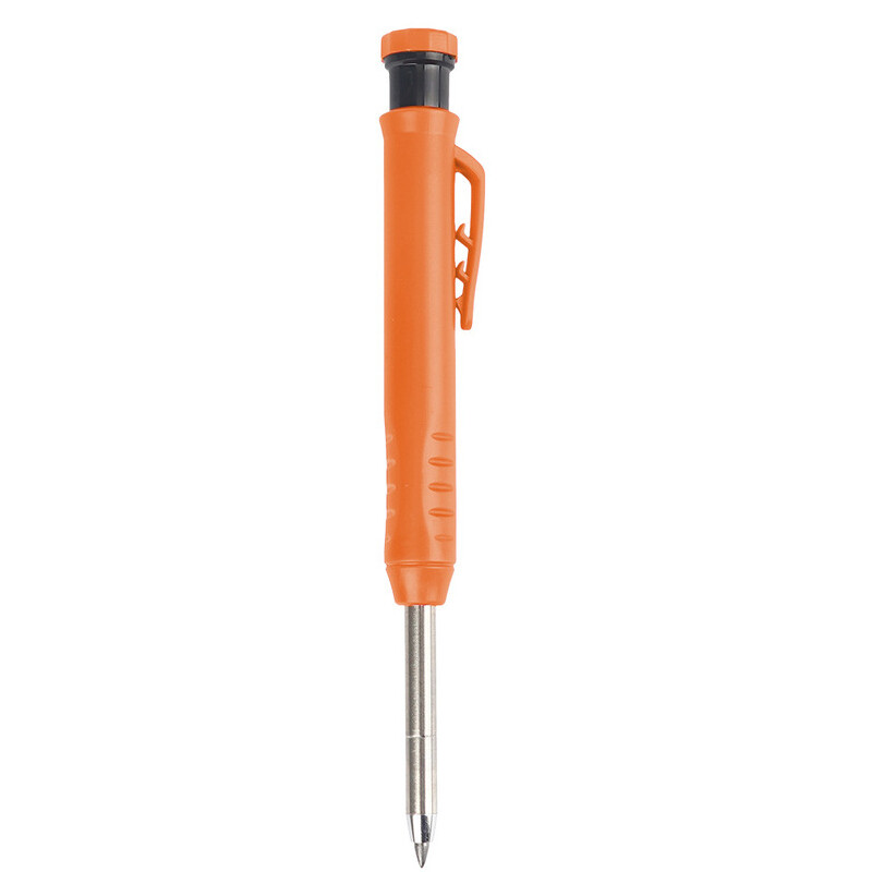 Solid Carpenter Pencil 6Refill Leads forConstruction Built-in Sharpener Drawing✔