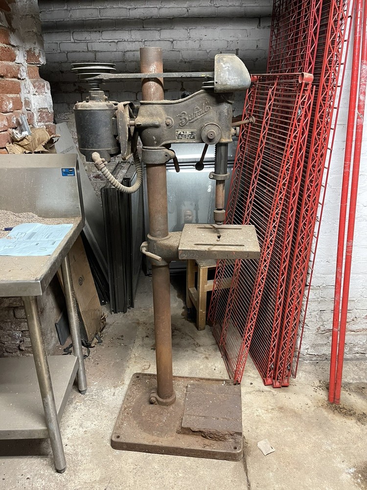 Antique Buffalo No 15 Inch Drill Press Nice !!