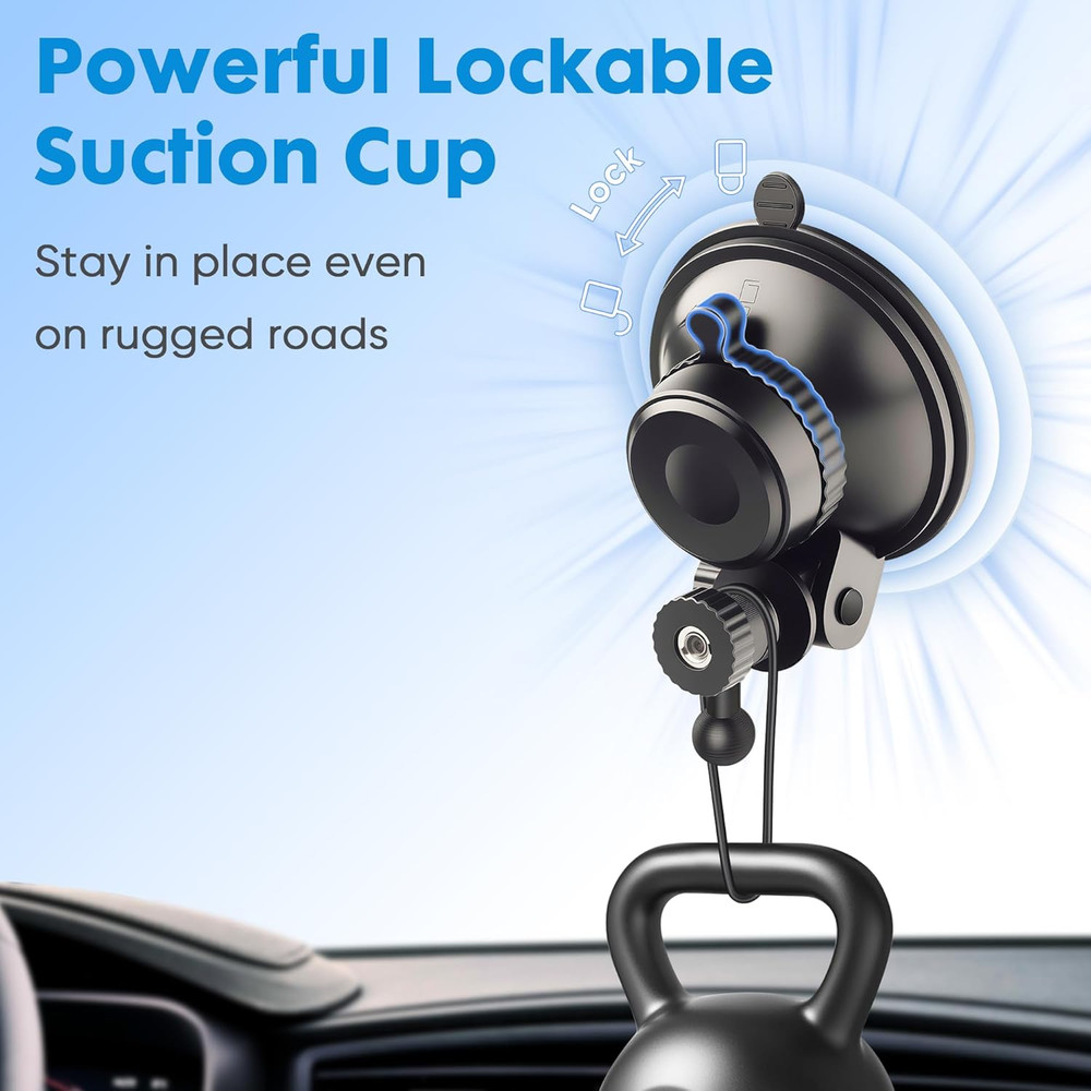 Universal Suction Cup Mount for Garmin Dash Cam Mount,Small Reusable Adjustable