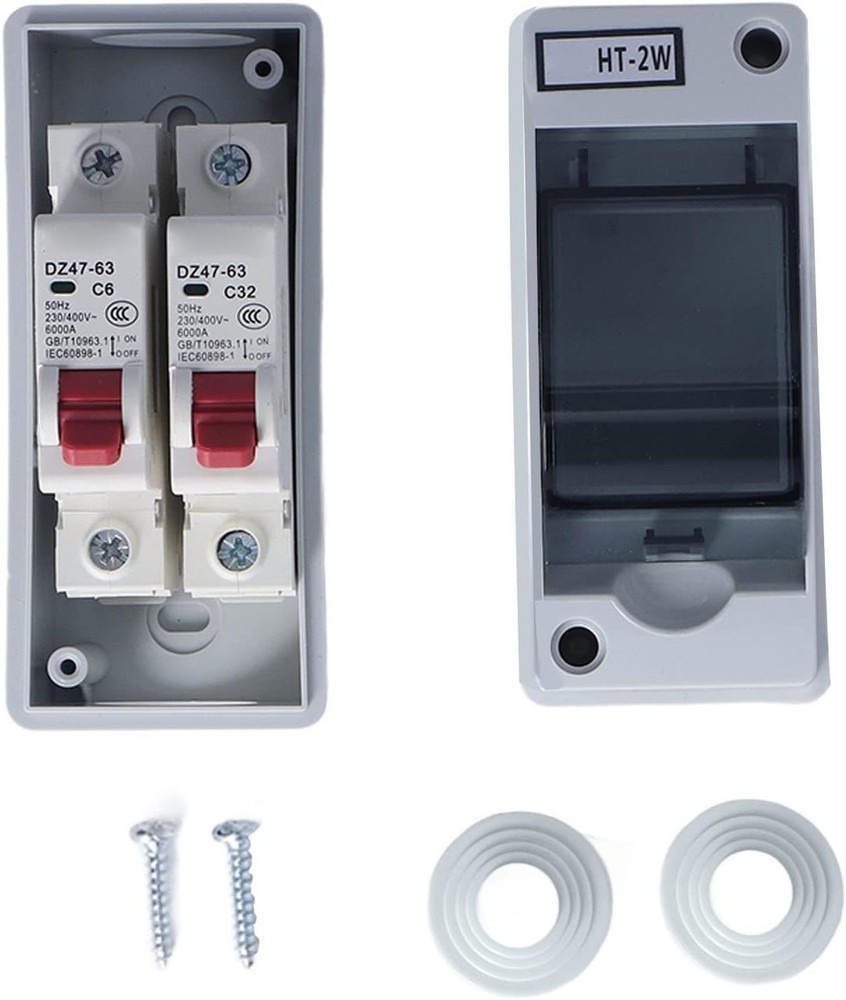 2 Way Distribution Box Circuit Breakers with Case 16A 32A