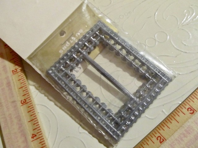 VtG NOS Glitzy 2-3/4" Rectangular Rhinestone Belt Buckle makes a Great Frame!