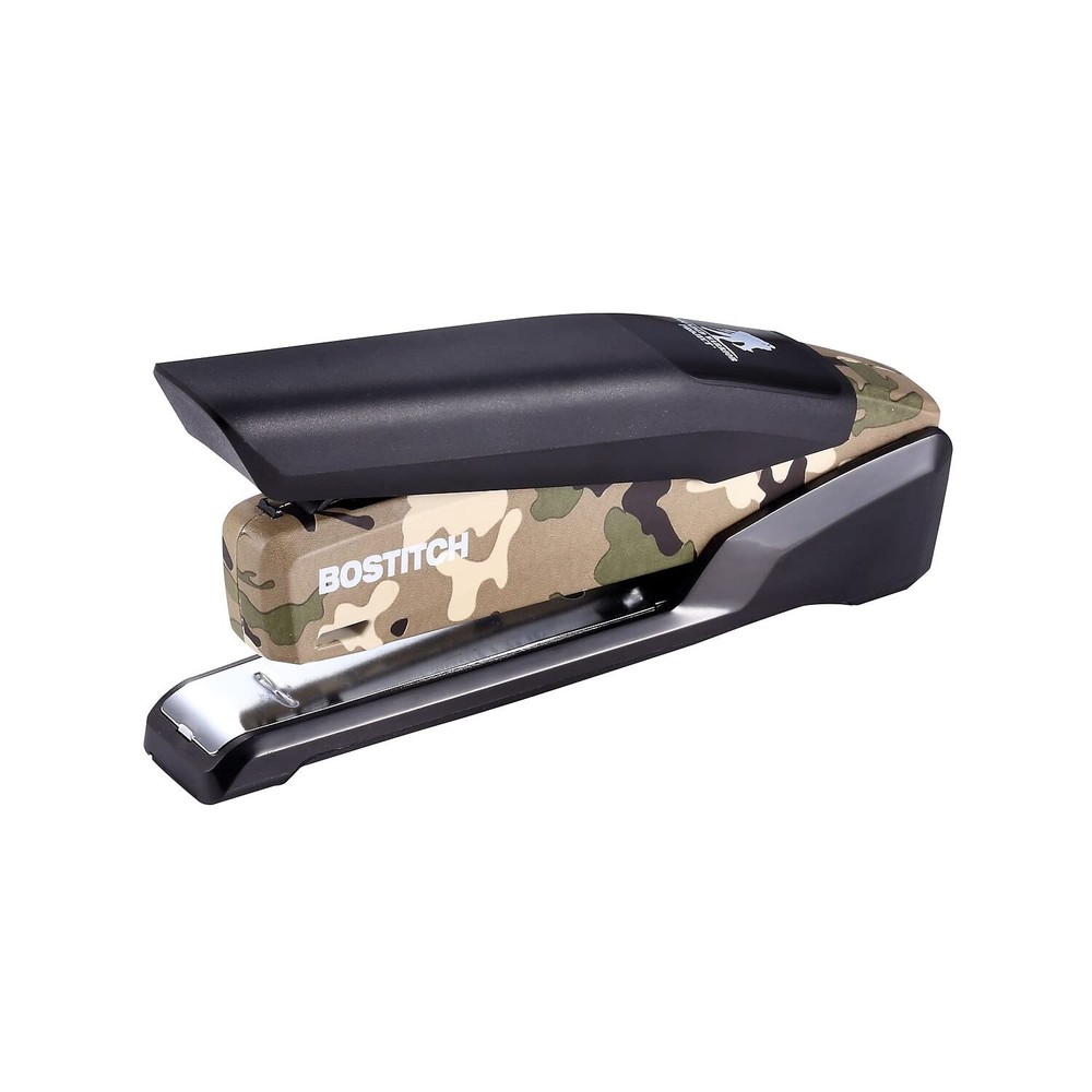 Bostitch Office Metal Spring Powered Stapler, One Finger Camouflage