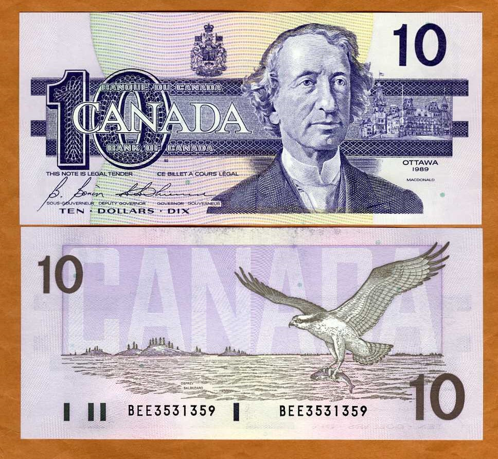 Canada, $10, 1989, P-96b, BEE, UNC