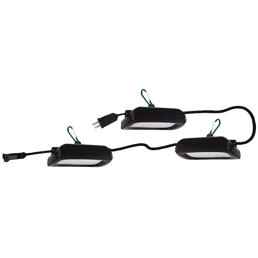 Utilitech 144-in 3-Light Black 33-Watt Full Spectrum LED String Grow Lights