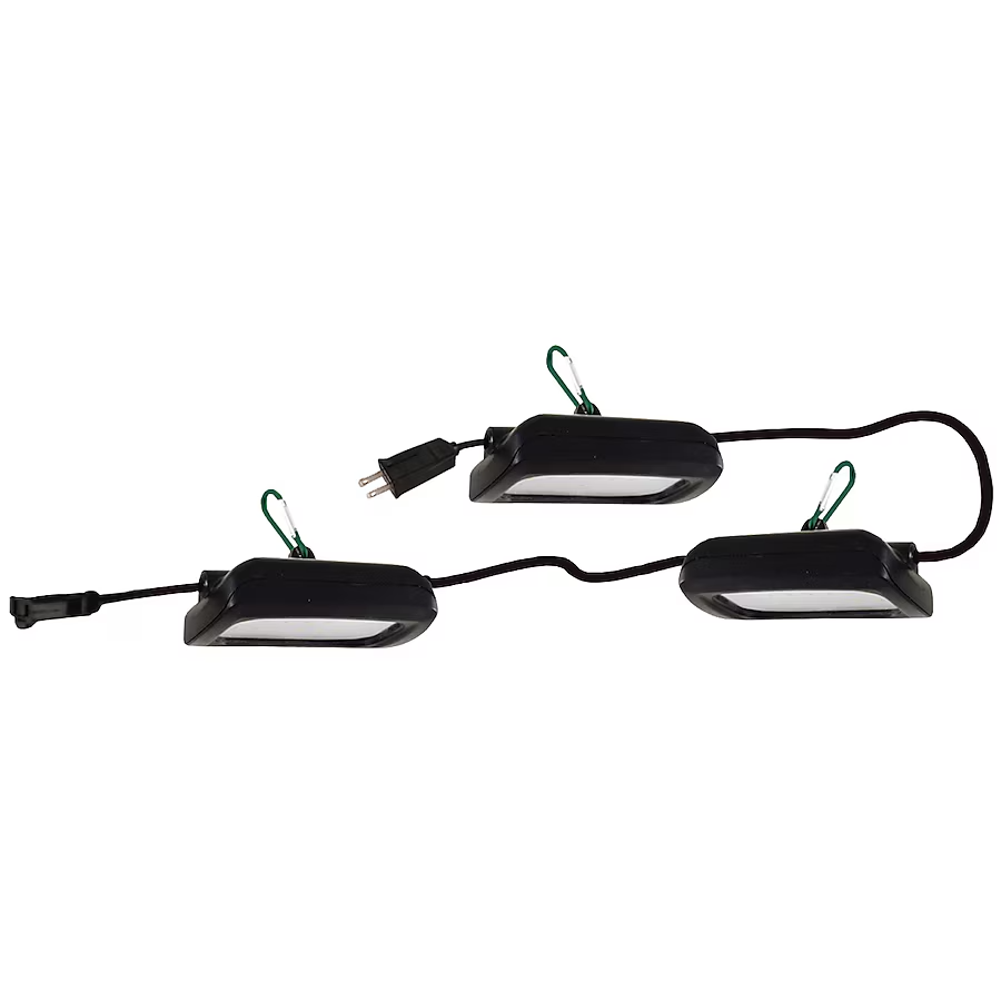 Utilitech 144-in 3-Light Black 33-Watt Full Spectrum LED String Grow Lights