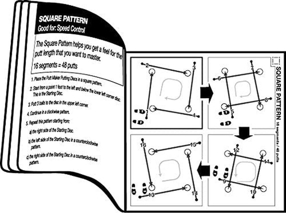 Putting Discs 4-Pack, Stocking Stuffer for Golfers, Golf Training Disk Access...