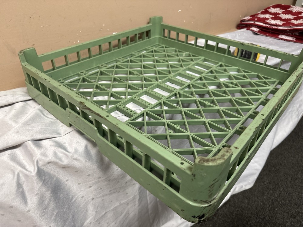 Vollrath Commercial Dishwasher Rack Green Short Open Polypropylene NSF