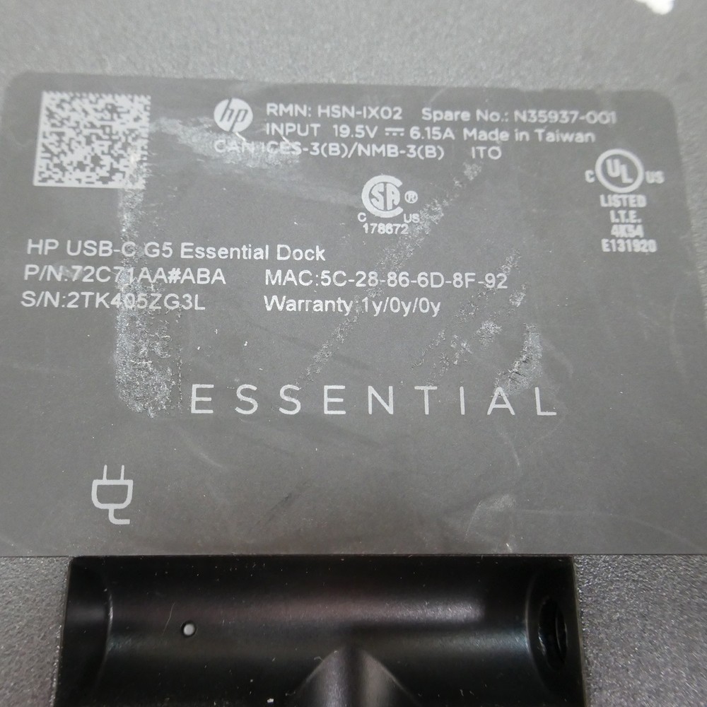 HP USB-C G5 Dock Docking Station