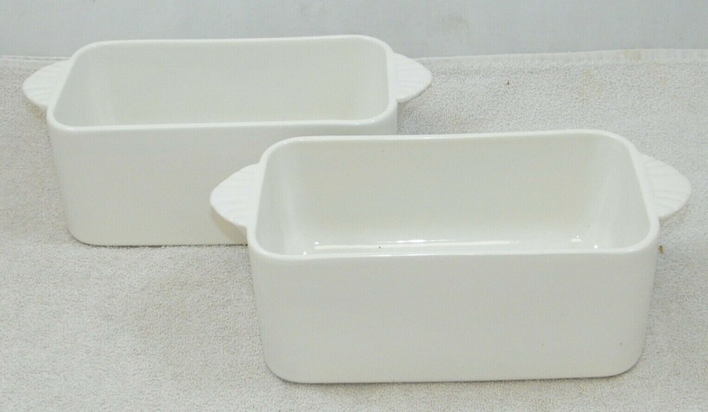 (2) RMLD BAKING DISHES CERAMIC RECTANGULAR 9" X 5" LOAF