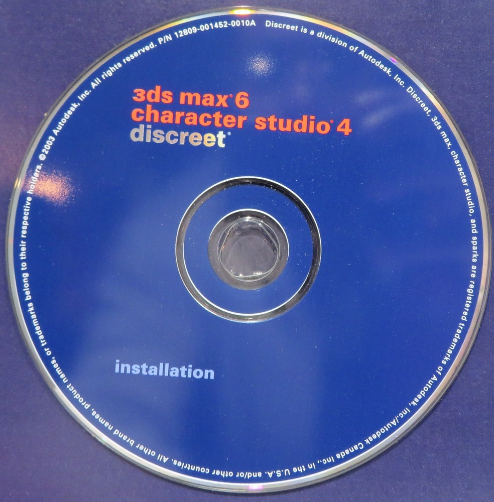 Autodesk 3DS Max 6 Discreet FULL Software & Resources Box 6 COM Upgrade - MAX R4