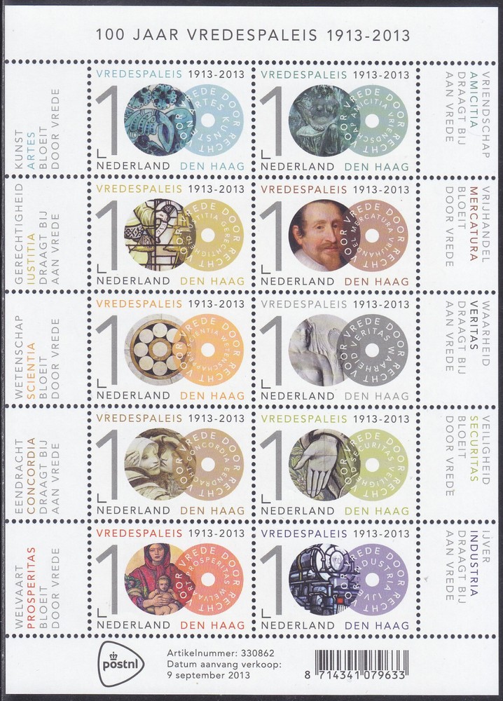 Netherlands Issue 2013 (MS 3096-3105) History - Palace