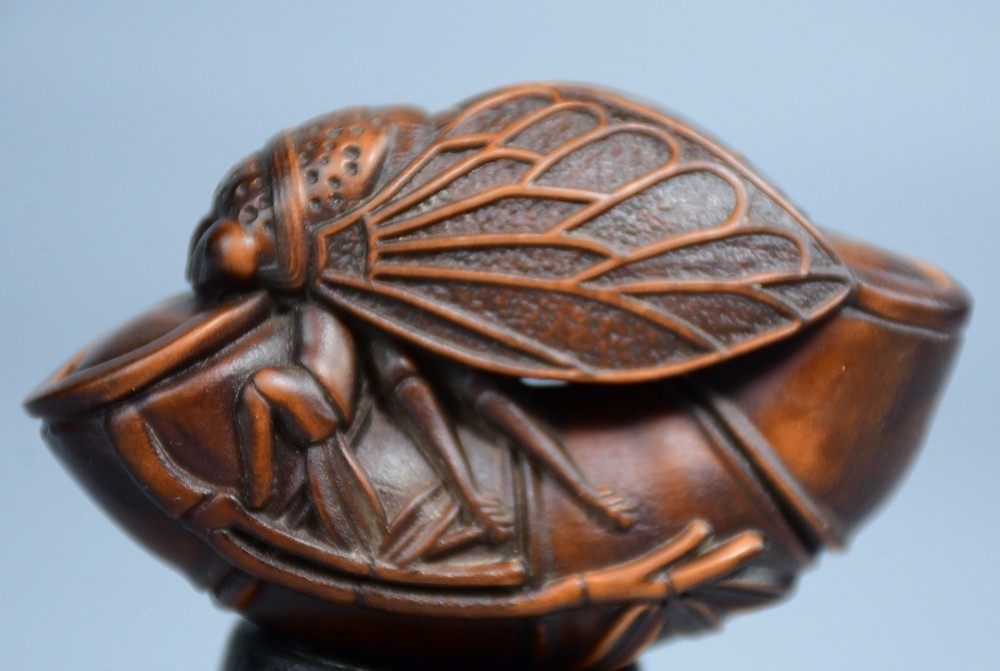 Exquisite Carved Boxwood Striking Display Piece