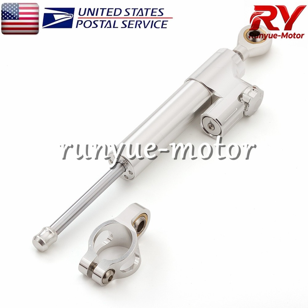 FXCNC Adjustable Steering Damper Stabilizer Linear Control Universal Aluminum